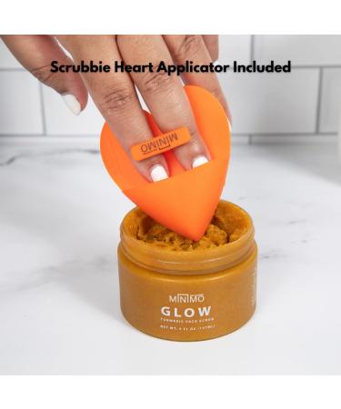 Minimo Glow Turmeric Face Scrub (Citrus Peach) - Infused with Turmeric Manuka Honey & Cinnamon - 5 FL OZ for All Skin Types - Enhance Your Glow - Buy Online on GoSupps.com
