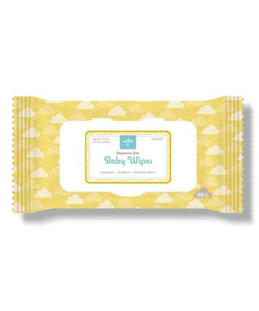 Medline AloeTouch Baby Wipes, Fragrance-Free, Hypoallergenic, 8" x 6", 40 Count (Pack Of 24) - Buy Online on GoSupps.com