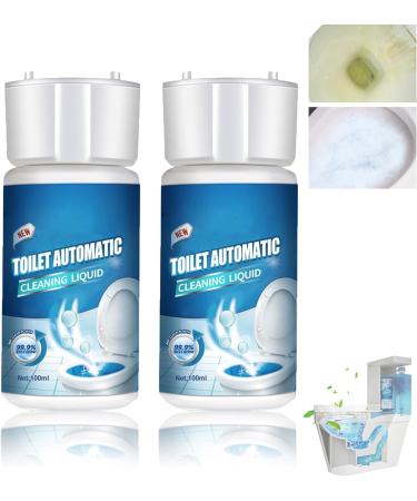 Foam Toilet Cleaner 100ml Touch Free Fizzy Foam Toilet Cleaner Toilet Active Oxygen Agent Toilet Cleaner Foaming Powder Powerful Pipe Dredging Agent (2pcs)
