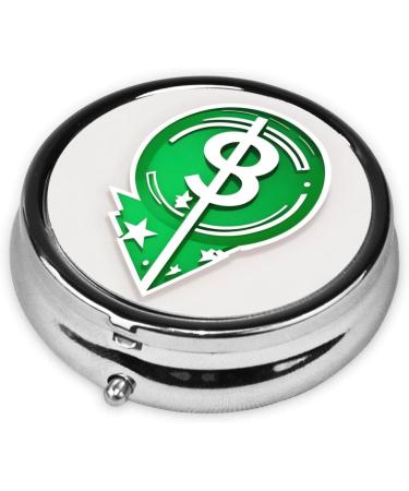 Green Hair Symbol Round Pill Box | 3 Compartment Travel Organizer | Portable Pill Box for Easy Travel - Buy Online on GoSupps.com
