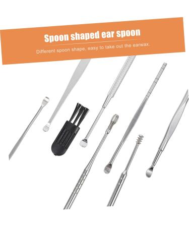 FOMIYES 4 Sets Ear Spoon Set - 8 Stainless Steel Ear Wax Pick Tools & Ear Cleaner Kit for Safe Ear Cleaning - Buy Online on GoSupps.com