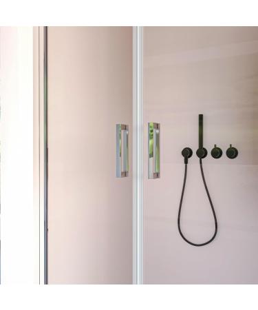 Premium Transparent Glass Shower Door with Two Salon Doors - H195 6mm DOBLA - Ideal for Elegant Bathrooms - Buy Online on GoSupps.com