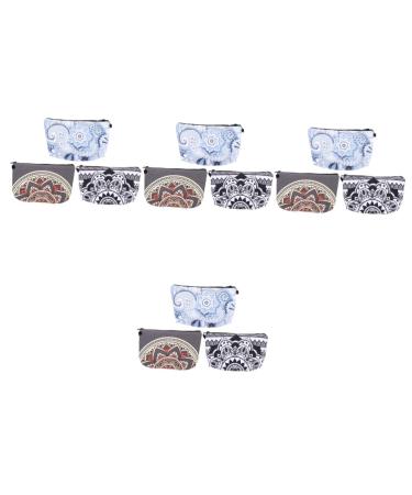 FOMIYES 12 STK cosmetic bag make-up bag bag make-up organizer bag wallet cosmetic travel bag bathroom bag wallet wallet makeup bag child print polyester different colors x 4 pieces 22x14x2cmx4pcs