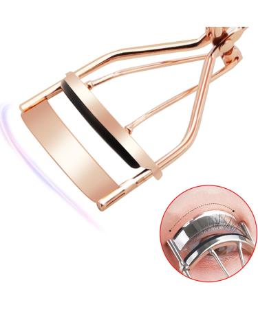 Eyelash Curler | Handheld Quick Eye Lash Curler - Dramatically Curled Eyelashes Curler with Padded Handle for Long Lasting Effect Rose Gold-pvc Box - Buy Online on GoSupps.com