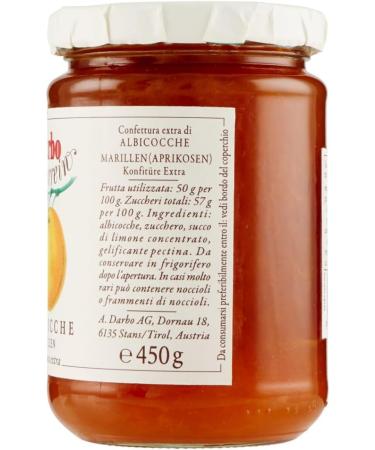 Darbo Confetura Natural Albicocche Jam Jar 450g + 1x 330ml Tin of Peach Iced Tea - Buy Online on GoSupps.com