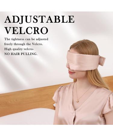 DAISYSILK Pure Silk Eye Mask for Men and Women | Adjustable Headband | Full Size Large Sleep Mask & Blindfold for Total Blackout | Pink - Buy Online on GoSupps.com