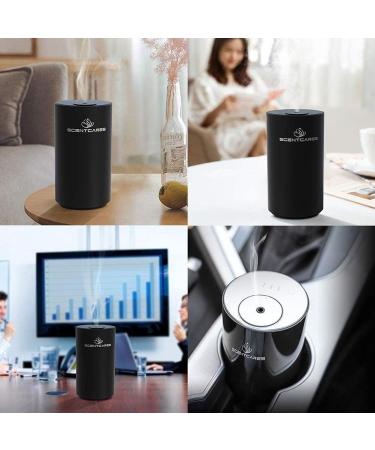 Waterless Oil Diffuser - Portable & Cordless Aromatherapy Diffuser | Smart Battery Operated with 3 Cold Mist Settings & Timer (Black - Buy Online on GoSupps.com