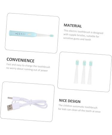 Orfofe Children's Electric Toothbrush Set - USB Rechargeable Automatic Kids Toothbrush with Travel Case - Blue - Buy Online on GoSupps.com