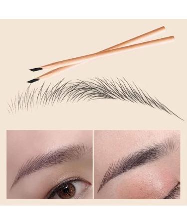 Pousbo 2023 Waterproof Wooden Eyebrow Pencil - 2PCS Dark Brown - Buy Online on GoSupps.com