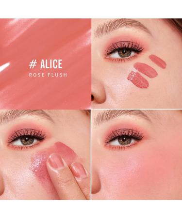 Kimuse Gel Cream Blush - Liquid Blush for Natural Dewy Finish | 4ml Alice Rose Flush - Buy Internationally - Buy Online on GoSupps.com