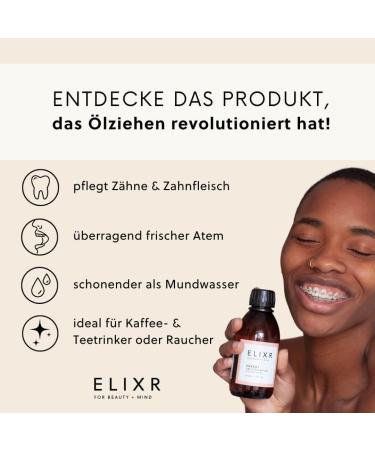ELIXR Ayurvedic Energy Mouthwash - Natural Ginger Orange & Rosemary Oil - Certified German Cosmetics (200ml) - Buy Online on GoSupps.com