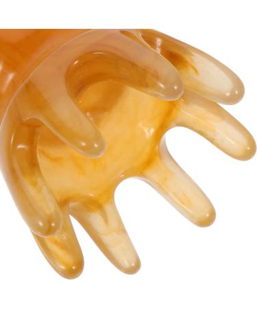 Beaupretty 2-in-1 Harz Gua Sha Massage Comb | Deep Scalp Massager Brush & Jade Scratching Board - 10.00x5.60cm Khaki | International Shipping Available - Buy Online on GoSupps.com