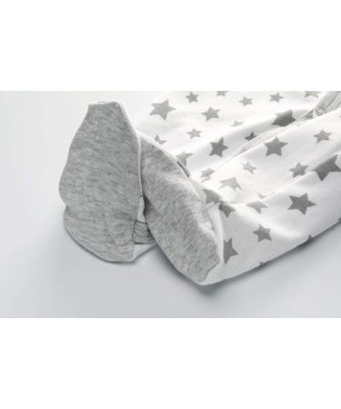 MAMIMAKA Cotton Baby Rompers Pajamas 9-12 Months - Grey | Long Sleeve Footed Bodysuits for Boys and Girls - Buy Online on GoSupps.com