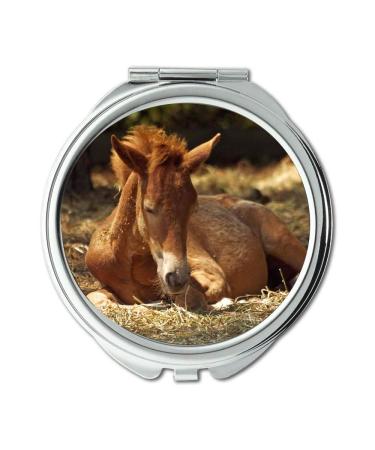 Mirror Travel Mirror animal farm foal pocket mirror portable mirror