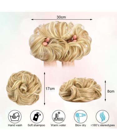 Dark Golden Yellow Messy Bun Hair Piece | Curly Wavy Extensions for Women - Buy Online on GoSupps.com