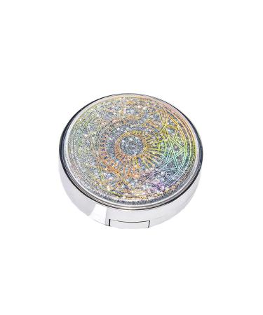 Optometry lens container contact lens container box contact lens box for girls high-end Magic Array Treibsand invisible eye box accompanying box beauty student box (color: pink) (color: Ros Silver