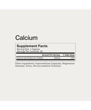Momentous Calcium with DimaCal Supplement - 250 mg Capsules for Foundational & Bone Health Support - NSF Certified for Sport - Gluten-Free - 60 Servings - Buy Online on GoSupps.com