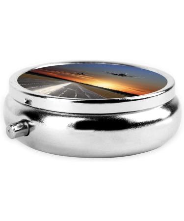 Portable 3 Compartment Round Pill Box - Mini Decorative Travel Medicine Organizer for Vitamins & Tablets - Buy Online on GoSupps.com
