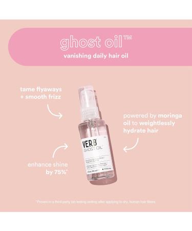 Verb Ghost Oil Vegan Weightless Hair Oil Lightweight Hair Oil Revitalizing Hair Treatment Oil Nourishes and Promotes Shiny Hair Paraben Free Grapefruit oatmeal 12 fl oz (2) 4 oz (1) 2 oz (1) (pack of 4) - Buy Online on GoSupps.com