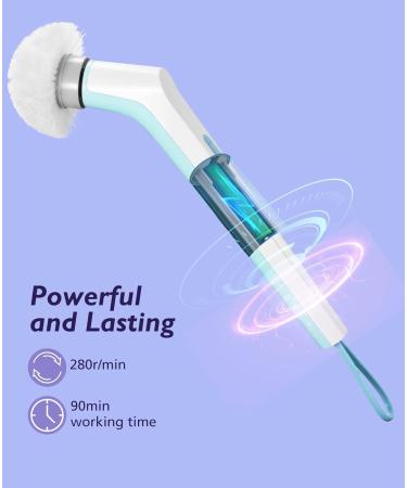TrueBes Handheld Electric Spin Scrubber 3 Replaceable Brush Heads 1.1lb Lightweight Cordless Shower Scrubber with 90mins Worktime Power Cleaning for Tile Floor Bathtub - Buy Online on GoSupps.com