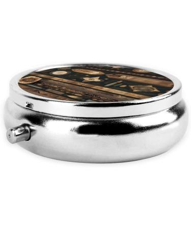 Bohemian Style Round Pill Box - 3 Compartment Organizer for Travel | Portable Pill Box for On-the-Go - Buy Online on GoSupps.com