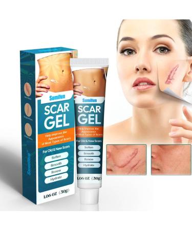 Advanced Scar Cream Gel - Effective Scar Removal for Surgical Scars Burns Acne C-Sections & More | Suitable for All Skin Types - 1.06 Oz - Buy Online on GoSupps.com