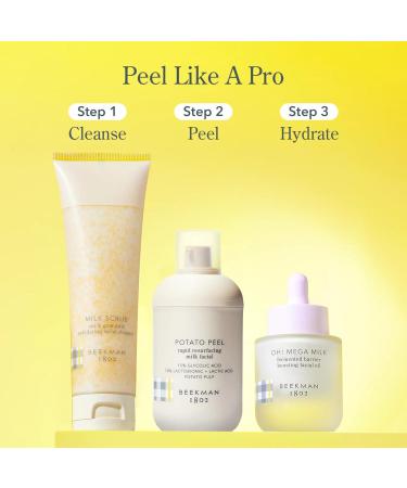Beekman 1802 Potato Peel - 1.69 fl oz - Fragrance Free - Rapid Resurfacing Milk Facial - At-Home Peel - Visibly Reduces Appearance of Fine Lines & Dark Spots - Good for Sensitive Skin - Cruelty Free - Buy Online on GoSupps.com
