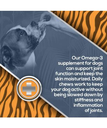 Jungle Pet Dog Skin and Coat Supplement - Fish Oil Soft Chews for Shedding & Allergies - Omega Vitamins for Small/Medium Breeds - 60 Count - Buy Online on GoSupps.com