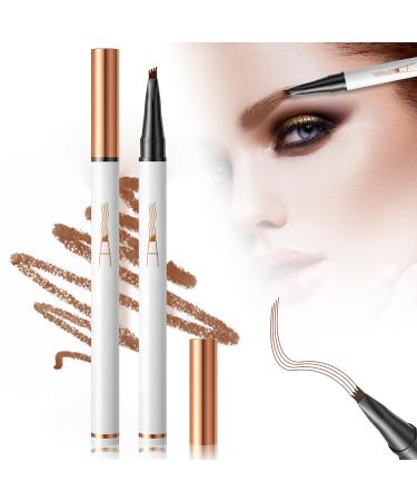 2024 New Magic Eyebrow Pencil 3D Waterproof Long-Lasting Eyebrow Pen (Light Brown- Set of 2)