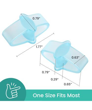 Welnove Toe Separators with 2 Loops - Pack of 12 Soft Gel Bunion Correctors - Big Toe Spacer for Bunion Pain and Overlapping Toe - Blue - Buy Online on GoSupps.com