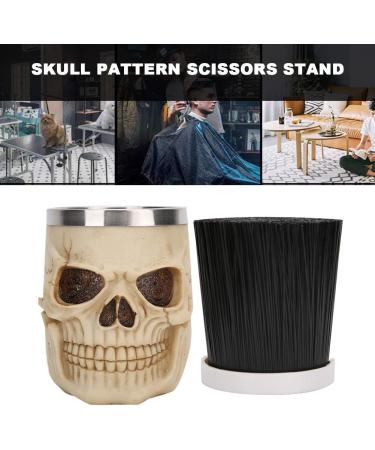 ZJchao Cool Retro Barber Shop Scissors Storage Rack Detachable Design for Storage Suitable for Various Tools 201 Stainless Steel + Resin Primitive Skull Color with Six Storage - Buy Online on GoSupps.com