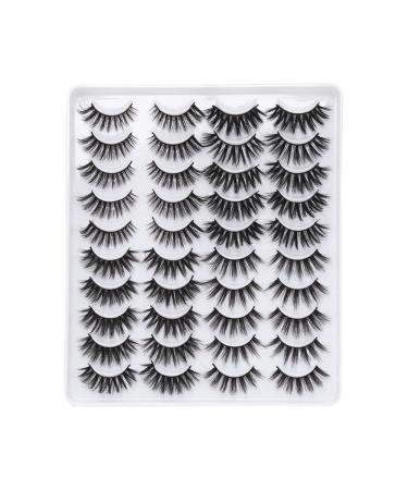 Andy's Orchids Mixed Styles 3D Faux Mink False Eyelashes Fluffy Dramatic Fake Eye Lashes Natural Look Lashes Extensions Beauty Makeup Tools Handmade 20 Pairs 4 Styles