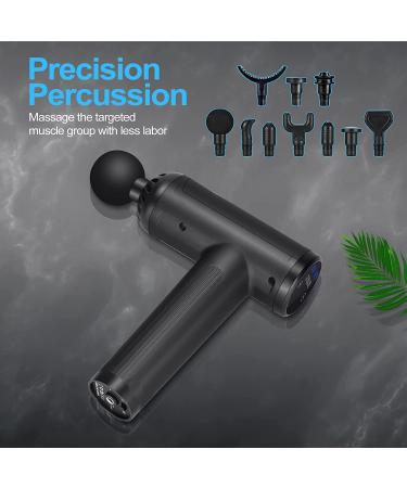 Deep Tissue Massage Gun - 30 Speed Quiet Muscle Percussion Massager for Athletes - 10 Heads Back Neck Hammer Massager (Black) - Buy Online on GoSupps.com
