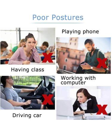 Back Brace Posture Corrector for Men & Women | Adjustable Straps for Pain Relief | Comfortable Upper Back Clavicle Support & Instructions Included - Buy Online on GoSupps.com