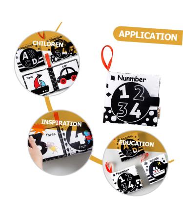 Abaodam 4 Pieces White Baby Toy Book - First Year Children's Educational Fabric Books for Toddlers & Infants - Buy Online on GoSupps.com