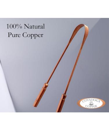 Pure Copper Tongue Cleaner | 100% Natural Copper Tongue Scraper for Optimal Oral Hygiene - International Shipping Available - Buy Online on GoSupps.com