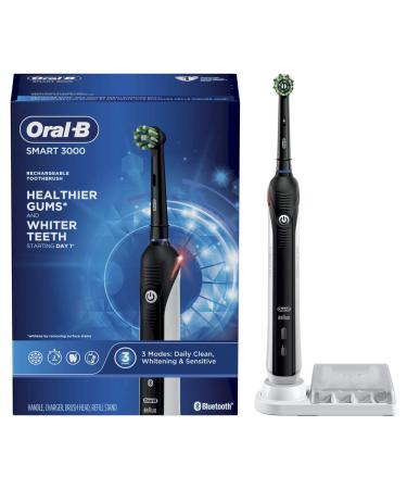 Oral-B Smart 3000 Electric Toothbrush with Bluetooth Connectivity, Black Pro 3000 Black
