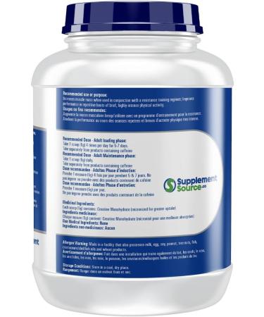 SupplementSource.ca Supplement Source CREATINE POWDER - 100% Pure Creatine Monohydrate - Pharmaceutical Grade Creatine - 1000 gram 1 kg (Pack of 1) - Buy Online on GoSupps.com