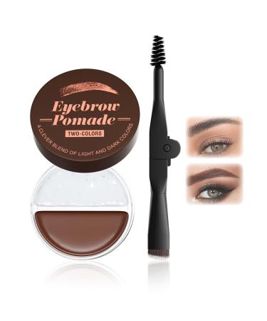 EONFAVE Waterproof eyebrow gel 2in1 eyebrow gel brown and transparent eyebrow gel with brush quick drying and styling eyebrow color for natural looking eyebrows 05 dark brown