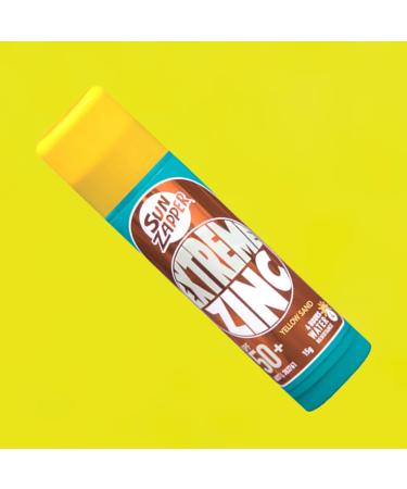 Sun Zapper Zinc Stick Yellow Colour Sunblock Stick SPF 50+ Zinc Oxide Face Mineral Sun Cream Made in Australi  - Buy Online on GoSupps.com