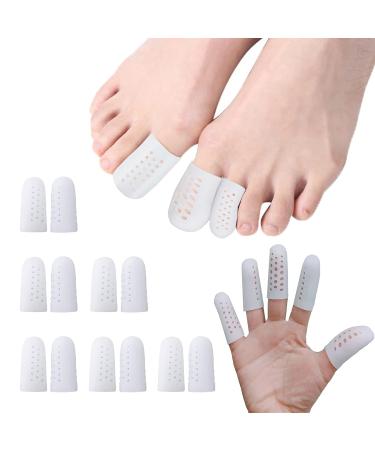 NWSOJ Big Toe Protectors - 12 Pcs White Silicone Covers for Women and Soft Gel Caps for Men - Pain Relief from Corns, Blisters, Ingrown Toenails - Buy Online on GoSupps.com