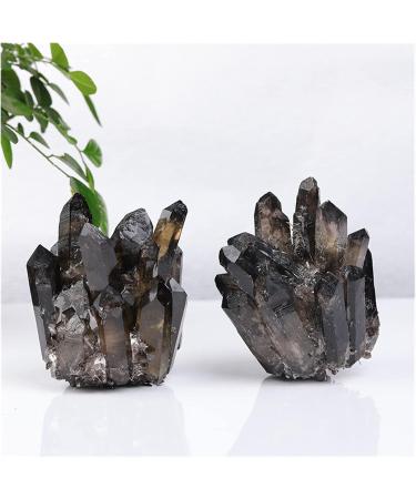 Crystal Rough Natural Point Smoky Quartz Stone Crystal Cluster Gemstones Specimen Home Decoration Decoration Gift (Size : 500-700g) - Buy Online on GoSupps.com