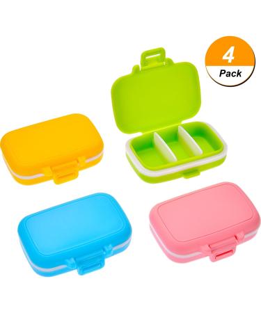 4 Pack Waterproof Pill Cases - Travel Medicine Pill Organizer with 3 Removable Compartments - Perfect for Daily Use - Buy Online on GoSupps.com