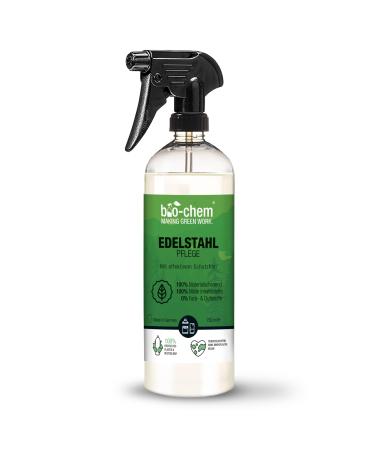 Bio -chem stainless steel care - 750 ml - care spray for kitchen household and grill made of stainless steel aluminum and chrome - stainless steel cleaner for bright shine 1) 0.75 l (hand spray bottle)