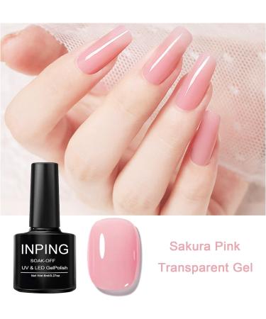 INPING Milky Jelly Gel Nail Polish Set - 10 Colors Natural Brown, Sheer White, Pink - UV/LED Soak Off Varnish for French Manicure - Women's Home & Salon Nail Art - Buy Online on GoSupps.com