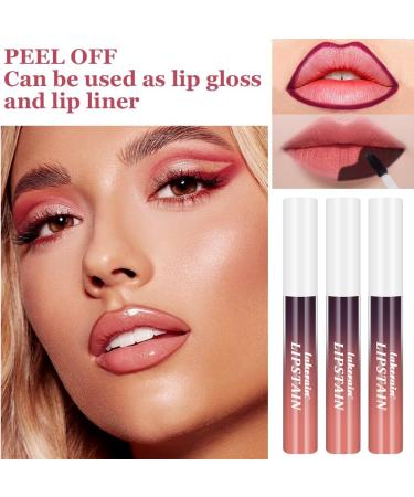  LOPHE LOPHE Peel-off Lip Gloss & Matte Lip Mask 3 Colors Long-Lasting Waterproof - Buy Online on GoSupps.com