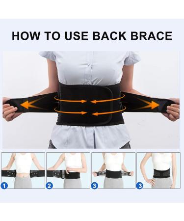 ROUDJER Back Brace Belt for Low Back Pain Relief with 6 Stays Comfortable Adjustable Anti-Skid Back Support Belt for Men and Women Herniated Disc Sciatica Scoliosis (X-Large) - Buy Online on GoSupps.com