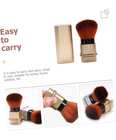 FRCOLOR nail dust brush nail cleaning brush retractable makeup brush nail powder brush travel powder brush kabuki brush blush brush mineral brush nail dust remover brush manicure paint 8.2x3.3cm Golden - Buy Online on GoSupps.com