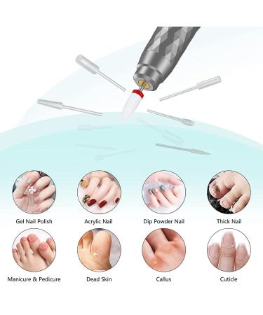 Professional Cordless Electric Nail Drill Machine for Acrylic Gel Nails - Gray - Buy Online on GoSupps.com