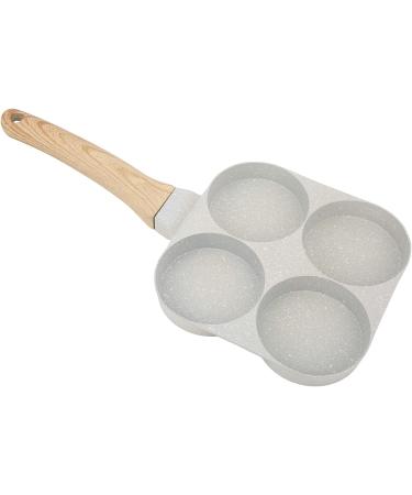 Qyebavge 4 Hole Nonstick Egg Hamburger Frying Pan Mini 4-Cup Omelette Pan with Handle for Universal Flat Bottom Induction Cooker - Buy Online on GoSupps.com
